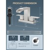 Cobbe Waterfall Bathroom Faucets 3 Hole, Brushed Nickel Bathroom Sink