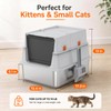 Devopet Stainless Steel Litter Box with Lid, Enclosed Cat Litter