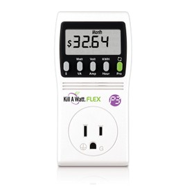 P3 International P4456 Kill A Watt Flex Plug-in Electricity Usage + Power Consumption Monitor, Watt Voltage Tester, Electrical Energy Saving Monitor with Auto Cost Calculator