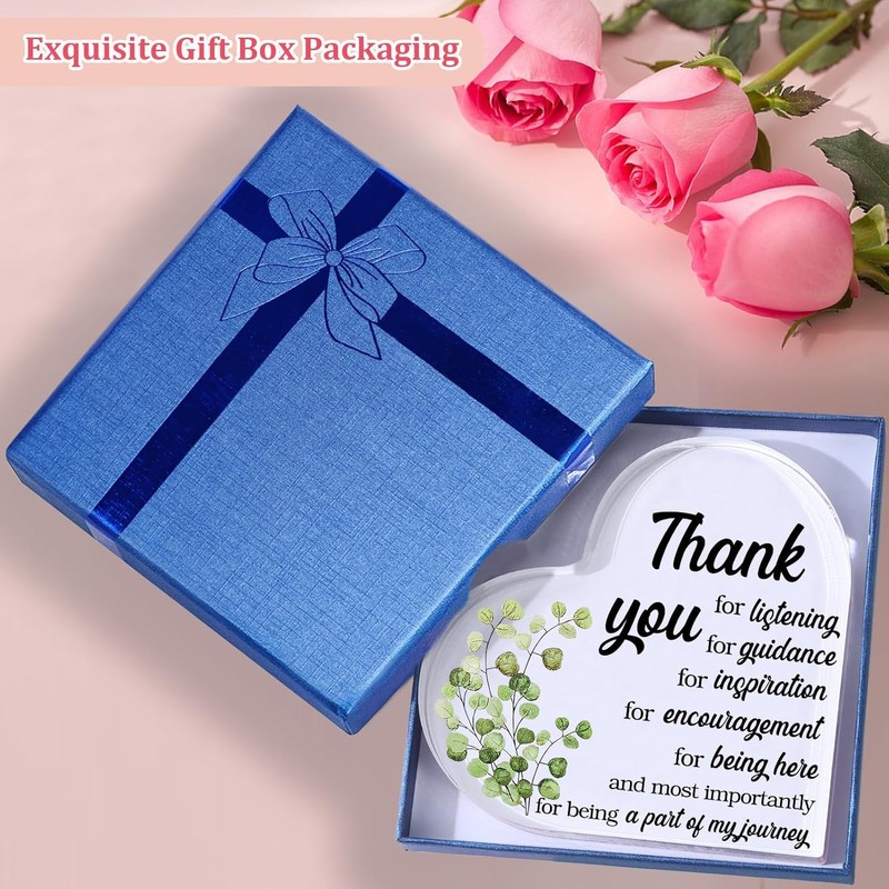 Thank You Gifts for Women - Heart Shaped Acrylic Desk