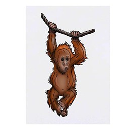 Azeeda Large 'Baby Orangutan' Temporary Tattoo (TO00045724)