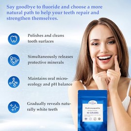 Nano Hydroxyapatite Powder for DIY Toothpaste, Teeth Whitening Repair Tooth Enamel Strong Teeth High Material hydroxyapatite are Very Suitable for DIY