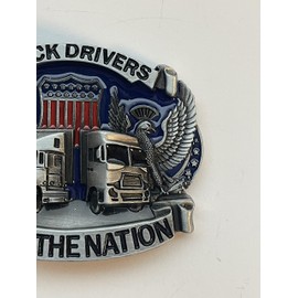Truck Driver Belt Buckle American Western USA Flag Truckers Belt Buckle