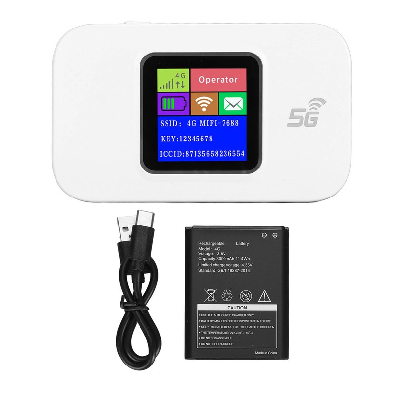 4G LTE Portable WiFi Wireless Router USB Powered LCD Display