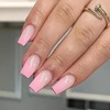 24pcs Gradient Pink Nails - Medium Length False Nails with