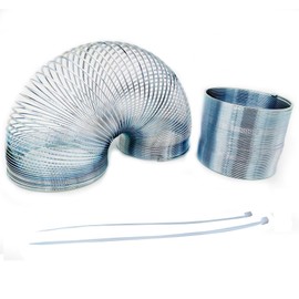 2 Pieces Squirrel Proof Metal Spring Barrier Device Spring Guard Baffle Accessories Outdoor Bird Feeder Protects Hanging Spring Type Coil Poles Raccoon Proof(Silver)