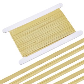 BENECREAT 27.34 Yards Single Fold Bias Tape, 0.6Inch Wide Gold Bias Binding Tape Hemming Tape for DIY Garment Sewing, Seaming, Piping, Quilting