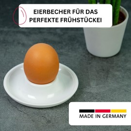 Westmark 6 Egg Cups, Round, Stackable, Diameter 10 cm, High-Quality Plastic, Punto, White, 206222E3