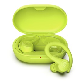 JLab Go Sport+ - Auriculares inalámbricos de entrenamiento con llamadas claras C3, diseño deportivo seguro de gancho para los oídos, tiempo de reproducción Bluetooth de más de 32 horas y 3 ajustes de