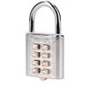 Lock C27C35 Candado de combinación, cromo brillante, 35 mm