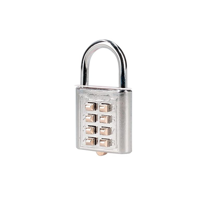 Lock C27C35 Candado de combinación, cromo brillante, 35 mm