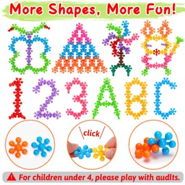 Kids STEM Building Toys for 3 4 5 6 7 8+ Year Old Boy Girl Birthday Gift, 300PCS Education Interlocking Discs Building Blocks for Kids Ages 3-5 5-7 4-8 Preschool Classroom Manipulatives Creative Games