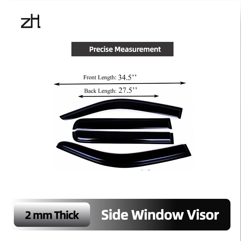 Fits Nissan Frontier Crew Cab 2005-2021 Acrylic Safe Smoke Window