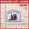 Zolawe (Brown) Stay Trashy Patch, 3 Inches Sew On Iron
