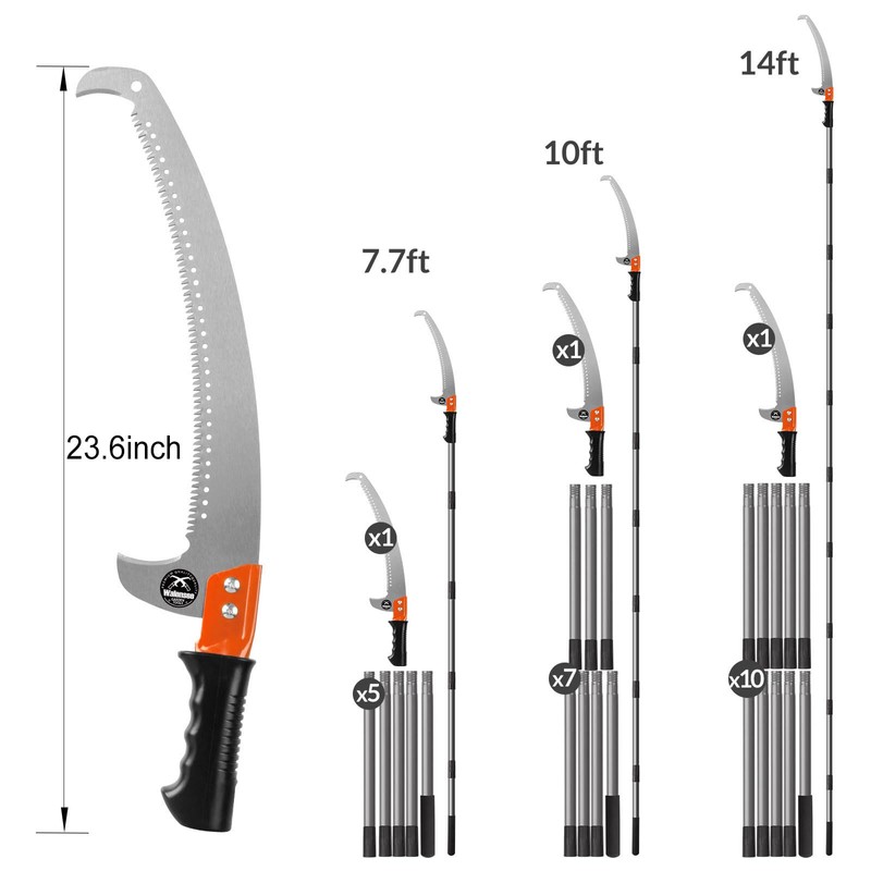 Walensee Pole Saws for Tree Trimming 7.7 FT Lightweight Manual