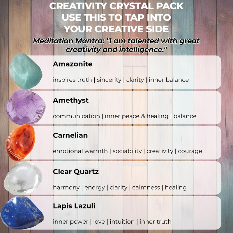 Creativity Crystals - UK Designed 5 Stone Premium Selection for