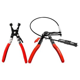 Mivanta 2 Pack Hose Clamp Pliers - Standard Pliers + Rotatable Hose Clamp Pliers Ideal for Repairs and Fixings Professional Tool Red