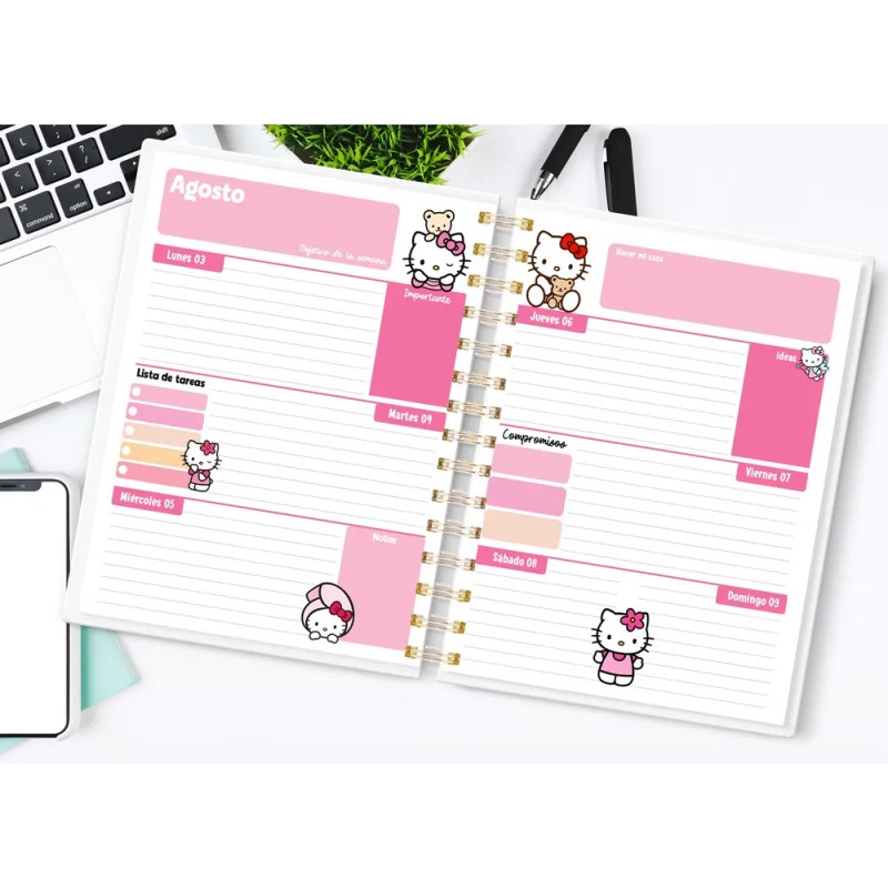 Agenda Escolar Para Maestra / Docente Kitty