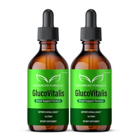 Gold Nutra (2 Pack) GlucoVitalis Drops, All Natural Formula, GlucoVitalis Liquid Supplement, Vitamin Extract for Men and Women