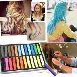 Out 24 Colors Non-toxic Hair Chalk Dye – Soft Pastels Salon Kit [Version: x10.8] Boolavard® TM