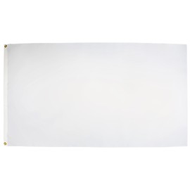 AZ FLAG RACE OFFICER WHITE FLAG 3' x 5' - RACING FLAGS 90 x 150 cm - BANNER 3x5 ft