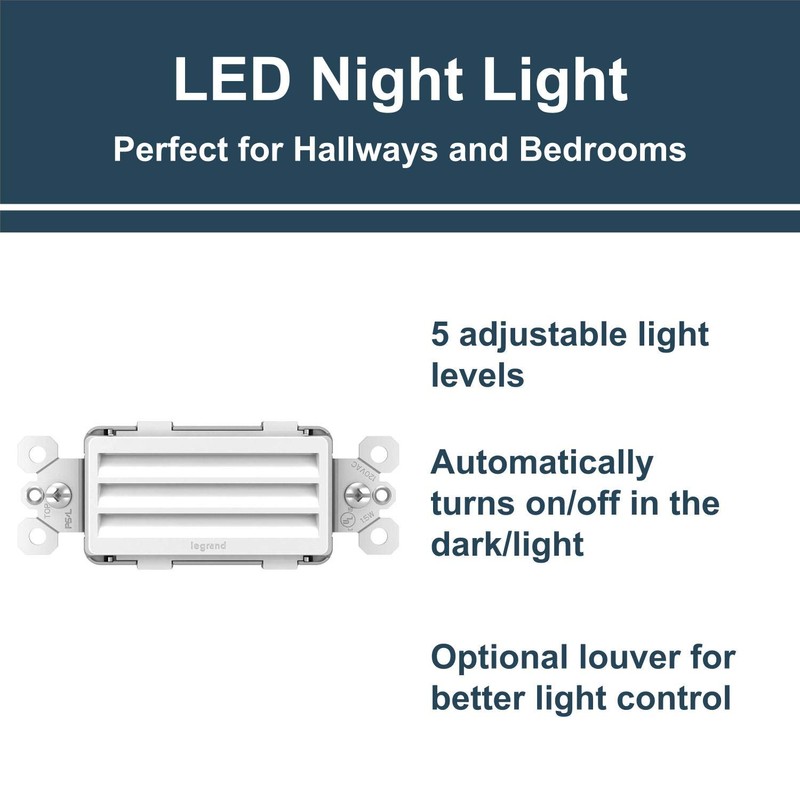 Legrand radiant NTLHORZWCC6 Horizontal Step Light Full Adjustable LED Night