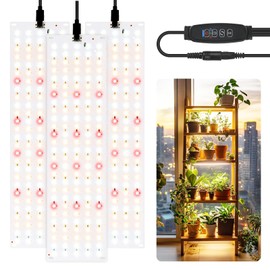 M METERXITY 3-Pack Plant Grow Light, 30W Full Spectrum Plant Light for Indoor Plants, 405 LEDs Grow Lights with 3/9/12H Timer, 3 Lighting Modes, 10 Dimmable Levels, Hanging Plant Growing Lamps