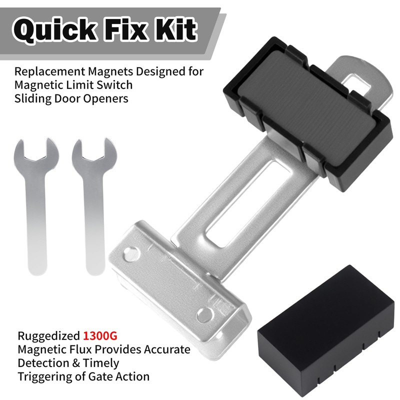 2-Pack Square Gate Magnet with Mounting Bracket & Wrench for