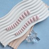 KQueenest Light Pink Press On Nails Short Oval - Summer
