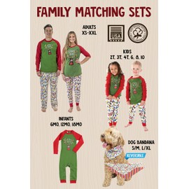 Lazy One Lights Out Matching Family Christmas Pajamas, Matching Christmas PJs for Family, Adult, Teen, Kid, and Baby Pajamas