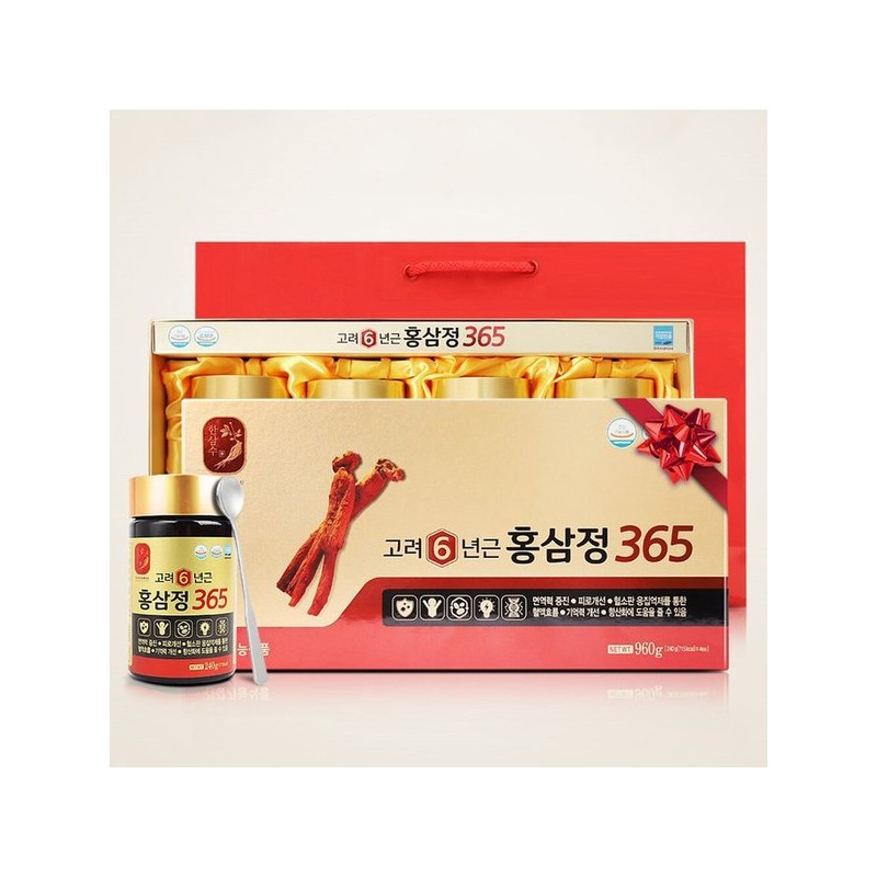 고려 홍삼정 365 진세노사이드 홍삼진액 4병 선물세트 Korean Red Ginseng