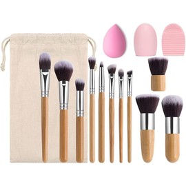 EMIAFB Brochas de Maquillaje Profesional Gran Aplicación, Juego de Brochas Profesionales Kabuki Sintéticos Maquillaje Premium Sintético Brochas Maquillaje de Sombra para Ojos