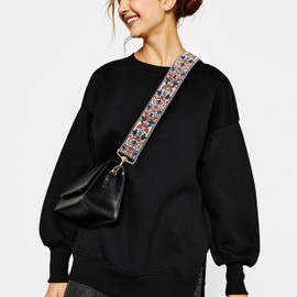 Purse Strap,2" Wide Shoulder Strap Adjustable Replacement,Multi-pattern Crossbody Canvas Bag Handbag Belts for Unisex Handbag,Crossbody Bags,Shoulder Bags(Brown Flower Embroidery)