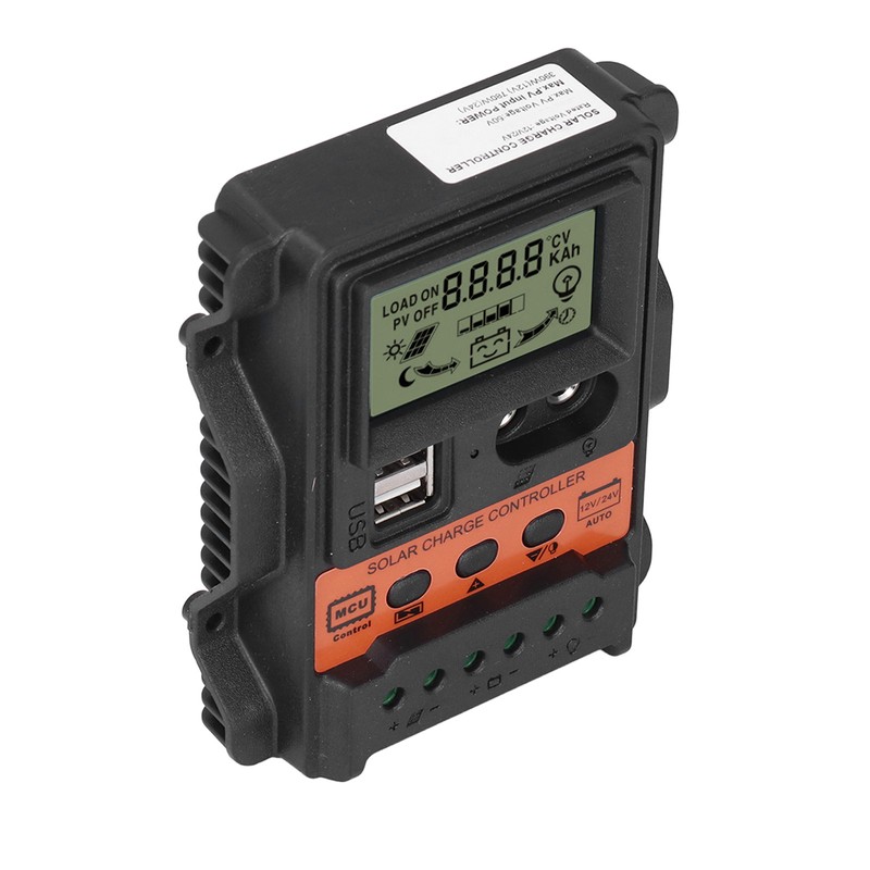 Solar Charge Controller LCD Display 2 USB Output PWM Panel