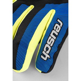 Reusch Duke R-TEX XT Junior Warm, Waterproof, Windproof and Breathable Ski Gloves, Winter Gloves, Children, Kids, Teenagers, Girls and Boys, Black/Blue/Yellow, 4