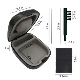 KGCGJVB Hearing Aid Case Hard Waterproof Travel Case Pocket Size for Hearing Aids Includes Small Cleaning Tools Brush with Covers Compact Storage Cases for Accessories and Daily Use