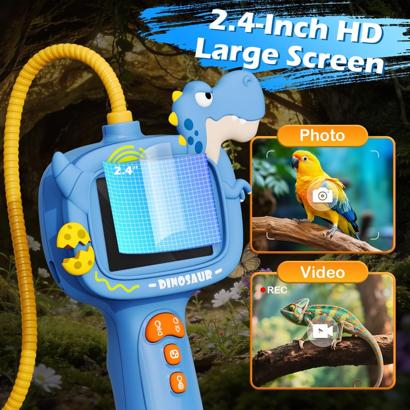 Kids Endoscope Borescope Toys, Snake Scope Camera with Light for