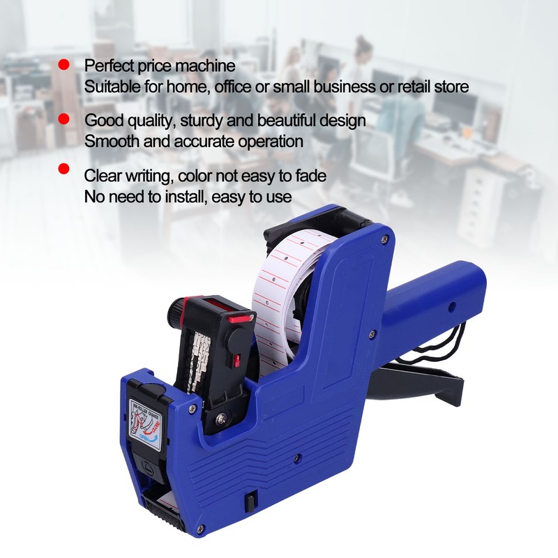 Price Tag Gun Coding Machine 8 Digits with 10pcs White