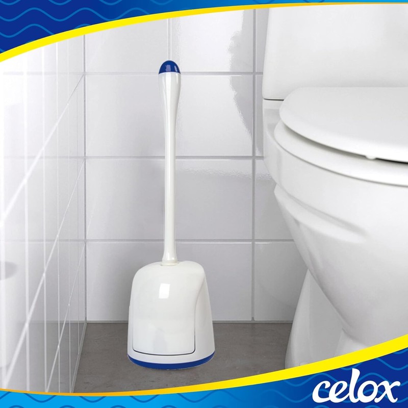 CELOX Toilet Bowl Brush and Holder, Bathroom Cleaning Kit, 2