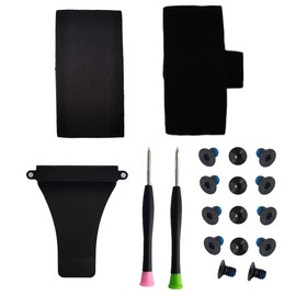 Wallet Replacement Screws + Screwdriver+ Metal Clip, For Metal Wallet Repair Kit， Elastic Cash Strap Replacement for Wallet (Standard Set - Black) (6)