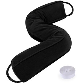 Sunolga Door Draft Stopper Blocks Hot and Cold Air with Removable Washable Cover for Bottom of Door, All-Season Seal for Noise, Light, Dust, Door Sweep for Gaps Up to 3", Home Essentials, 34", Black