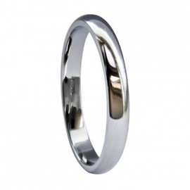 QUALITY UK Sterling Silver 2mm Heavy D Shape Wedding Ring 1.6g Size P