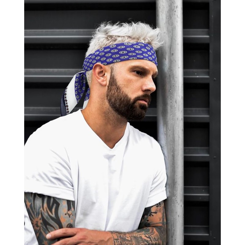 GERINLY Gentlemen Neckerchief for Collars Square Silk Ascot Scarf Designer