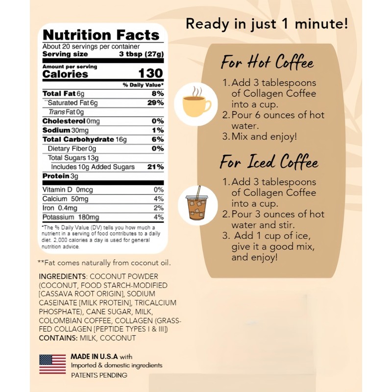 Coconut Coffee and Collagen Coffee (2-Pack)