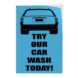 Door Decals Vertical Vinyl Stickers Multiple Sizes Try Our Car Wash Today Industrial Vinyl Luggage & Bumper Stickers for Cars Automotive 10x14Inches