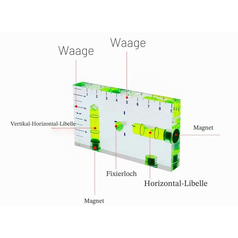 umei Transparent T Type Multifunction Spirit Level Two Way Spirit