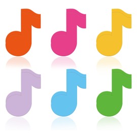 JarThenaAMCS 24 Pack Music Notes Sticky Notes 6 Colors Sticky Notepads Colorful Sticky Memo Pads for School Classroom Office Party Decor Supplies, 480 Sheets