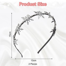 2 Pieces Of Snowflake Headbands, Creative Cute, Children'S Shiny Hair Accessories, Funny Girls' Headwear, Fixed Hairstyle Decoration.