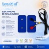 4 Electrodos Parches 5x10 Double Snap Compatible Con Compex Color