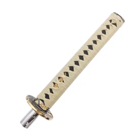 JINGLINGKJ Japanese Sword Shift Knob, Samurai Sword Gear Knob, Japanese Sword, Japanese Style, AT MT, Universal Use, For Cars, Custom, 4 Types of Adapters Included (Gold and Black)